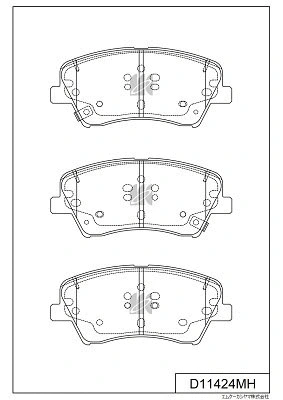 Brake Pad Set, disc brake (D11424MH)