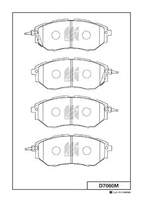 Brake Pad Set, disc brake (D7060M)