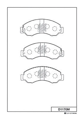 Brake Pad Set, disc brake (D1170M)