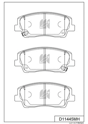 Brake Pad Set, disc brake (D11445MH)