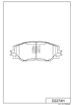 Brake Pad Set, disc brake (D2274H)