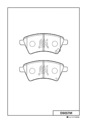 Brake Pad Set, disc brake (D9057M)