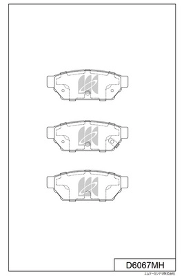 Brake Pad Set, disc brake (D6067MH)