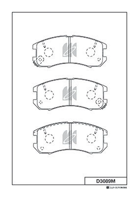 Brake Pad Set, disc brake (D3089M)
