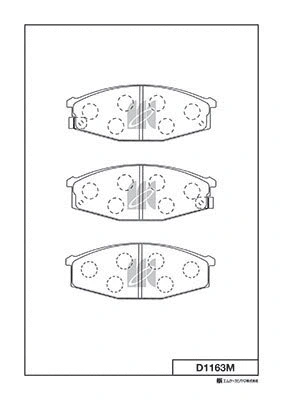 Brake Pad Set, disc brake (D1163M)