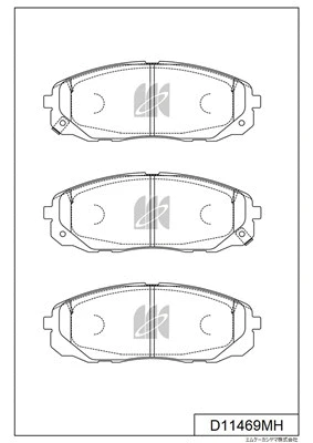Brake Pad Set, disc brake (D11469MH)