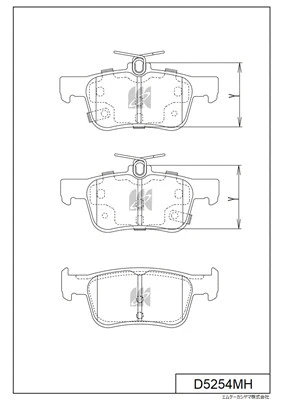 Brake Pad Set, disc brake (D5254MH)