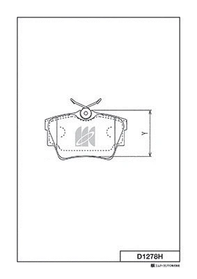 Brake Pad Set, disc brake (D1278H)