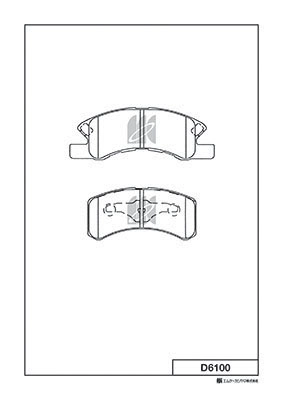 Brake Pad Set, disc brake (D6100)
