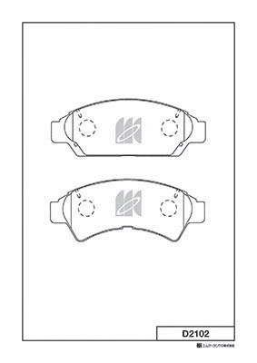 Brake Pad Set, disc brake (D2102)