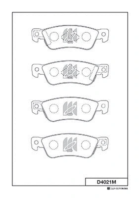 Brake Pad Set, disc brake (D4021M)