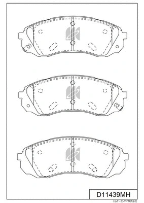 Brake Pad Set, disc brake (D11439MH)