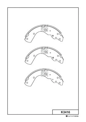 Brake Shoe Set (K3416)