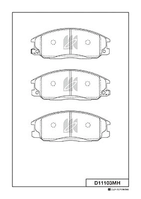 Brake Pad Set, disc brake (D11103MH)