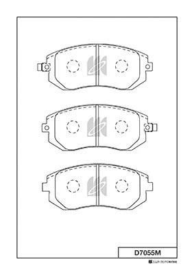 Brake Pad Set, disc brake (D7055M)