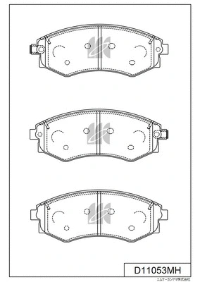 Brake Pad Set, disc brake (D11053MH)