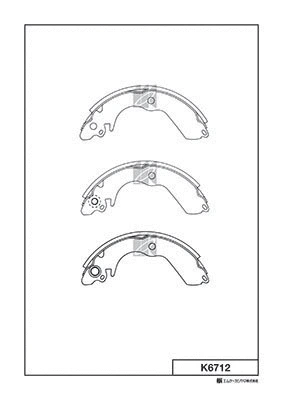 Brake Shoe Set (K6712)