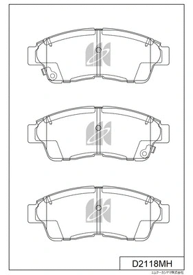 Brake Pad Set, disc brake (D2118MH)