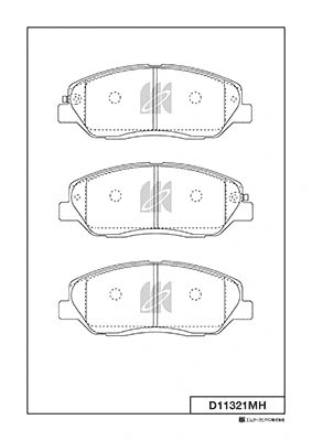 Brake Pad Set, disc brake (D11321MH)
