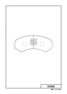 Brake Pad Set, disc brake (D3088)