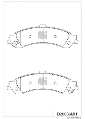 Brake Pad Set, disc brake (D20036MH)