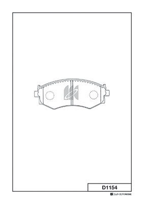 Brake Pad Set, disc brake (D1154)