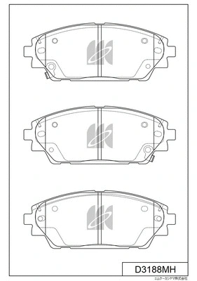 Brake Pad Set, disc brake (D3188MH)