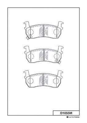 Brake Pad Set, disc brake (D1055M)