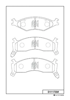 Brake Pad Set, disc brake (D11178M)