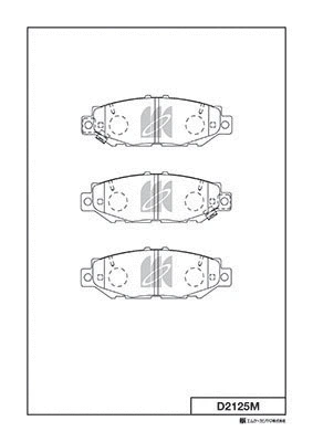 Brake Pad Set, disc brake (D2125M)