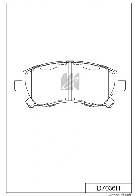 Brake Pad Set, disc brake (D7036H)