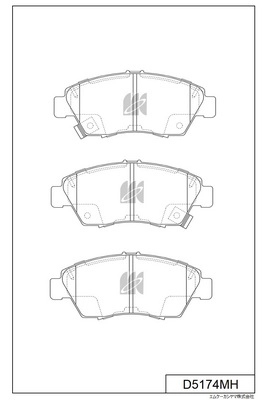 Brake Pad Set, disc brake (D5174MH)