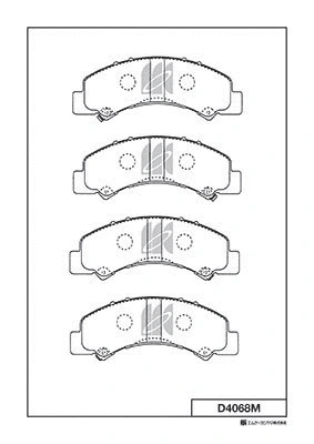 Brake Pad Set, disc brake (D4068M)