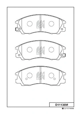 Brake Pad Set, disc brake (D11136M)