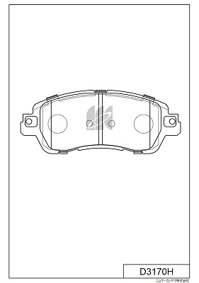 Brake Pad Set, disc brake (D3170H)