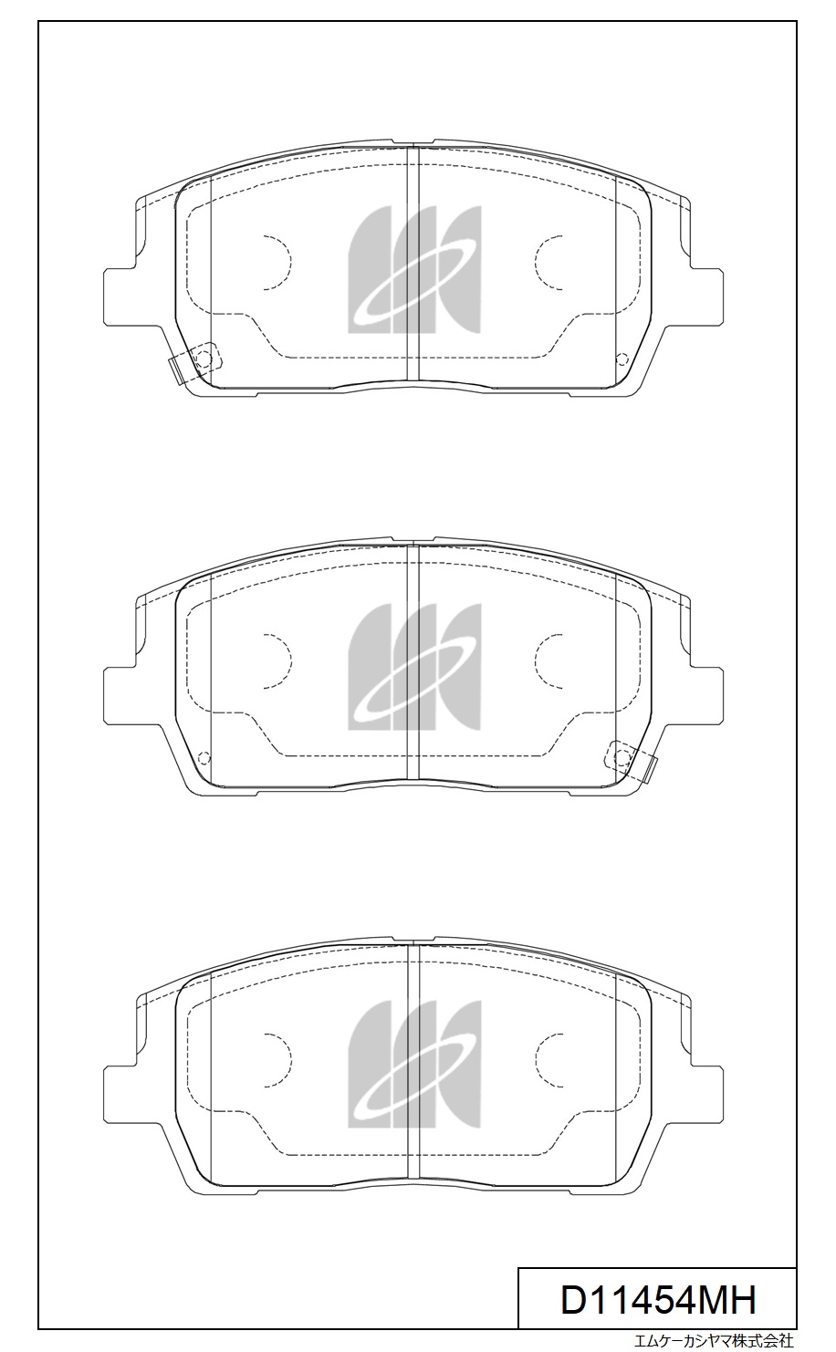 Brake Pad Set, disc brake (D11454MH)