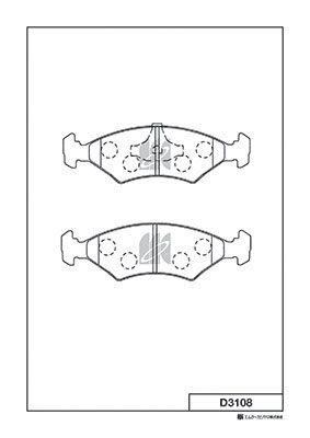 Brake Pad Set, disc brake (D3108)