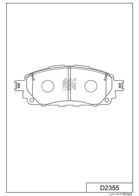 Brake Pad Set, disc brake (D2355)