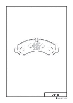 Brake Pad Set, disc brake (D6136)