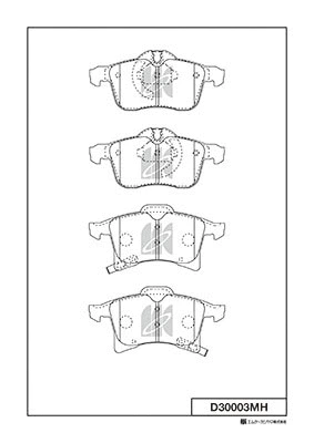 Brake Pad Set, disc brake (D30003MH)