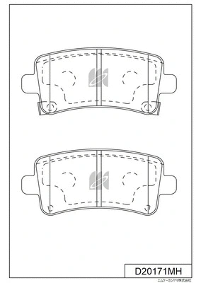 Brake Pad Set, disc brake (D20171MH)