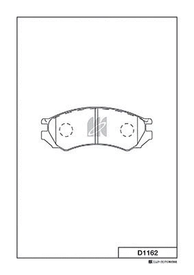 Brake Pad Set, disc brake (D1162)