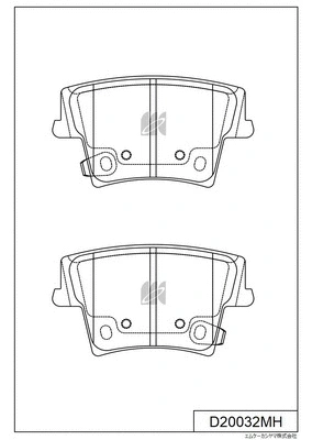 Brake Pad Set, disc brake (D20032MH)
