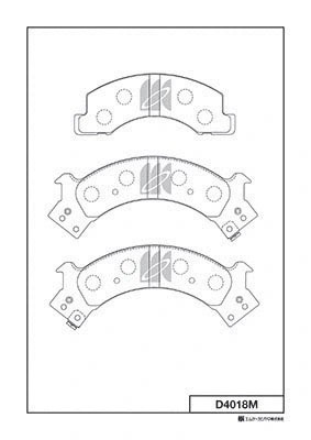 Brake Pad Set, disc brake (D4018M)