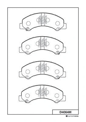 Brake Pad Set, disc brake (D4064M)