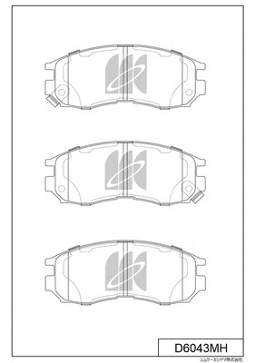 Brake Pad Set, disc brake (D6043MH)