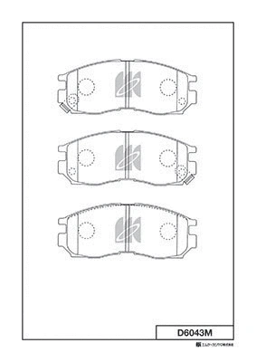 Brake Pad Set, disc brake (D6043M)