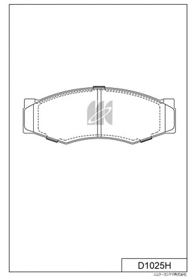 Brake Pad Set, disc brake (D1025H)