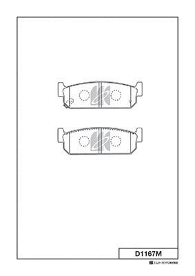 Brake Pad Set, disc brake (D1167M)