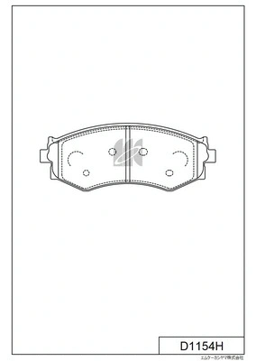 Brake Pad Set, disc brake (D1154H)